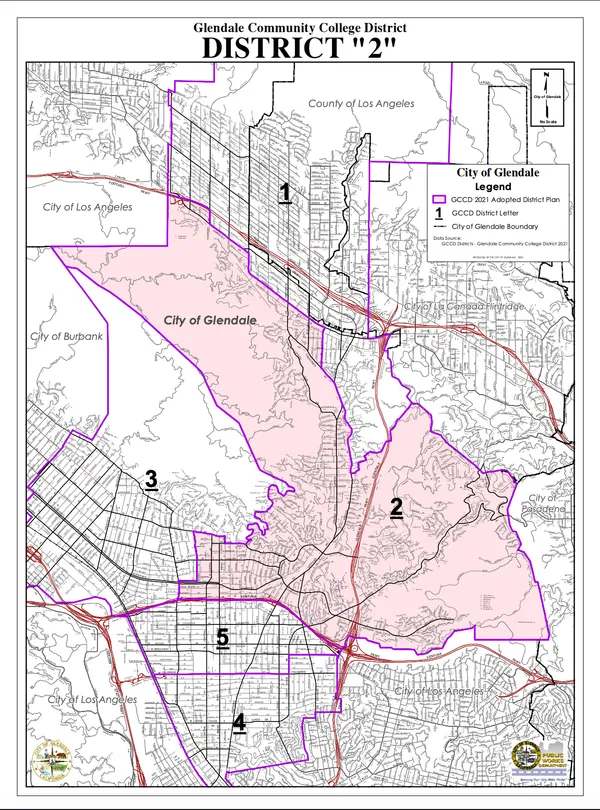 Map of Glendale Community College District 2